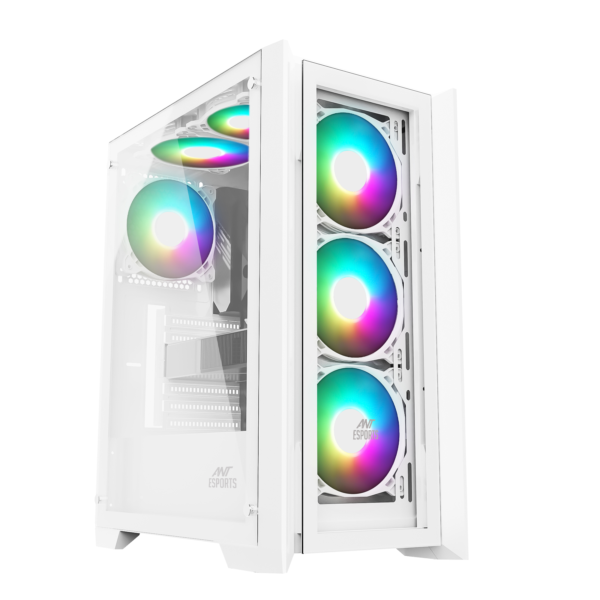 Ant Esports ICE-280TGW Mid Tower Computer Case I Gaming Cabinet